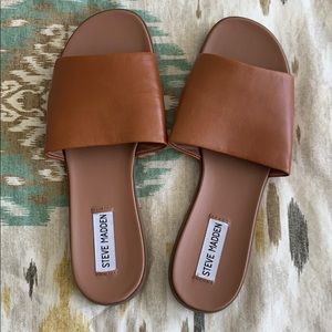 NWOT Steve Madden brown leather sandals sz 8